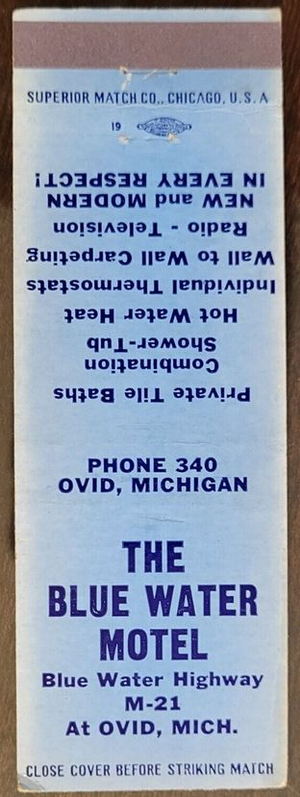 Blue Water Motel - Matchbook (newer photo)